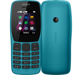 Nokia 110 TA-1192 Blue, 1.77 ", TFT, 120 x 160 pixels, 4 MB, 4 MB, Dual SIM, Mini-SIM, USB version microUSB