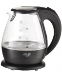 Kettle Adler Kettle AD 1224 Standard 2000 W 1.5 L Glass 360° rotational base Black
