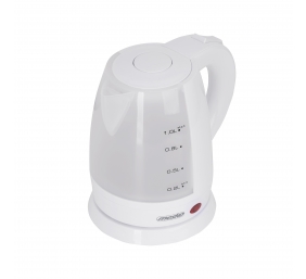 Mesko | Kettle | MS 1276 | Standard | 1600 W | 1 L | Plastic | 360° rotational base | White