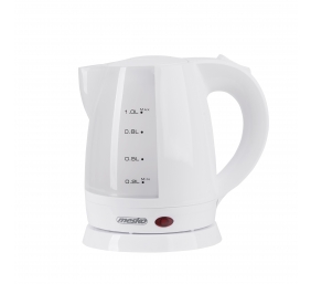 Mesko | Kettle | MS 1276 | Standard | 1600 W | 1 L | Plastic | 360° rotational base | White