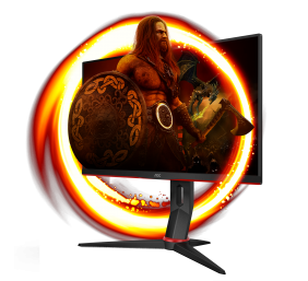AOC 24G2U/BK 23.8 ", IPS, FHD, 16:9, 1920x1080, LCD, 3H, 1 ms, 250 cd/m², Black