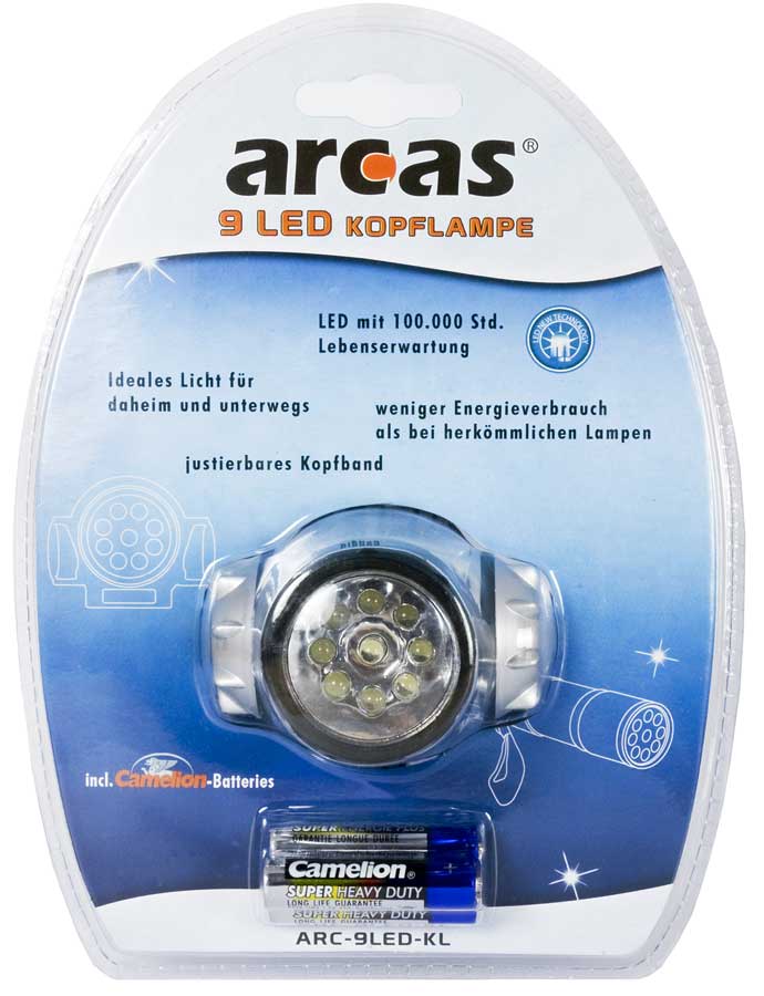 Arcas | Headlight | ARC9 | 9 LED | 4 lighting modes