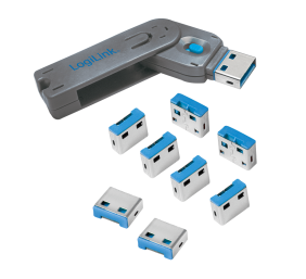 Logilink, USB port blocker (1x key and 8x locks), AU0045 | Logilink