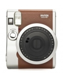 Fujifilm Instax Mini 90 NEO CLASSIC camera + Instax mini glossy (10) Brown/Stainless steel, 0.3m - ∞