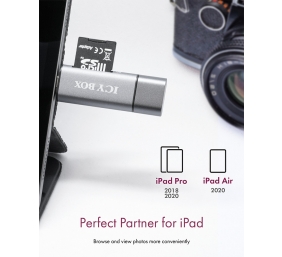 Icy box IB-CR200-C  SD/MicroSD (TF) USB 2.0 card reader with Type-C and -A to micro USB (OTG) interface, anthracite | Raidsonic | External card reader with multi-USB connector | External | Micro SDHC, Micro SDXC, microSD 3.0 UHS-I SD, SDHC, SDXC, SD 2.0 U
