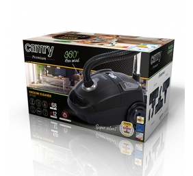 Camry Vacuum Cleaner 	CR 7037 Bagged, Black, 800 W, 3 L, A, A, A, A, 68 dB, HEPA filtration system,