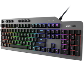 Lenovo | Legion K500 RGB | Iron grey top cover and black body | Mechanical Gaming Keyboard | Wired | US | Iron grey top cover and black body