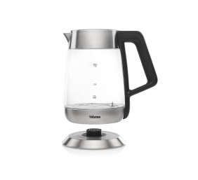 Tristar Kettle WK-3375 With electronic control, Glass, Stainless steel/Black, 2200 W, 360° rotational base, 1.8 L