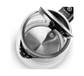 Tristar Kettle WK-3375 With electronic control, Glass, Stainless steel/Black, 2200 W, 360° rotational base, 1.8 L