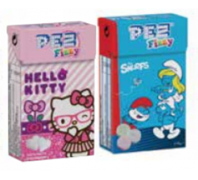 Šnypščiantys vaisių skonio saldainiai „Pez Fizzy”, 48 pak. po 30 g
