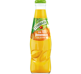 Apelsinų sultys 100%, Tymbark, stikle, 15 pak. po 200 ml