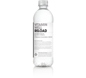 Citrinų skonio vitaminizuotas gėrimas "Vitamin Well Reload", 12 pak. po 500 ml (kaina nurodyta su užstatu už tarą)