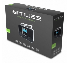 Muse | M-087R | 2-band PLL stereo portable radio | Black