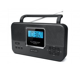 Muse | M-087R | 2-band PLL stereo portable radio | Black