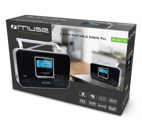 Muse | M-087R | 2-band PLL stereo portable radio | Black
