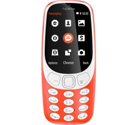 Nokia | 3310 (2017) | Red | 2.4 " | TFT | N/A MB | 16 MB | Dual SIM | Micro-SIM | Bluetooth | 3.0 | USB version microUSB 2.0 | Built-in camera | Main camera 2 MP | 1200 mAh