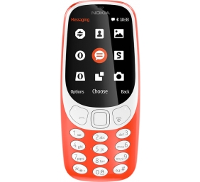 Nokia | 3310 (2017) | Red | 2.4 " | TFT | 240 x 320 | N/A MB | 16 MB | Dual SIM | Micro-SIM | Bluetooth | 3.0 | USB version microUSB 2.0 | Built-in camera | Main camera 2 MP | 1200 mAh