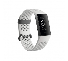 Fitbit Charge 3 Fitness tracker, NFC, OLED, Touchscreen, Heart rate monitor, Activity monitoring 24/7, Waterproof, Bluetooth, Graphite White