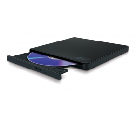 H.L Data Storage | Ultra Slim Portable DVD-Writer | GP57EB40 | Interface USB 2.0 | DVD±R/RW | CD read speed 24 x | CD write speed 24 x | Black | Desktop/Notebook