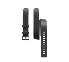 Fitbit Inspire Accessory Double Leather Wrap, one size, black