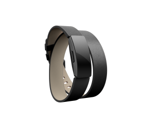 Fitbit Inspire Accessory Double Leather Wrap, one size, black