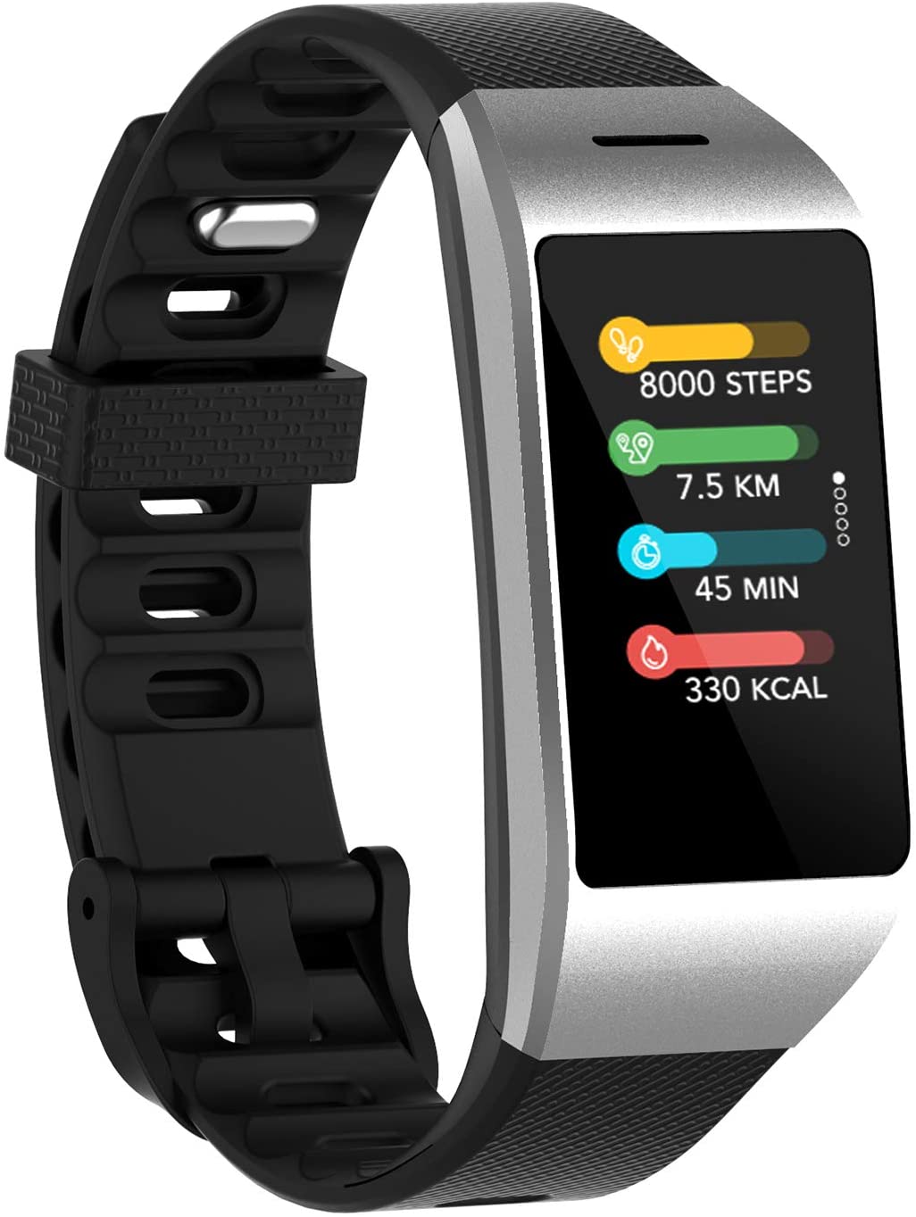 MyKronoz Smartwatch Zeneo Silver/ black, 220 mAh, Touchscreen, Bluetooth, Heart rate monitor, Waterproof, IP67 m