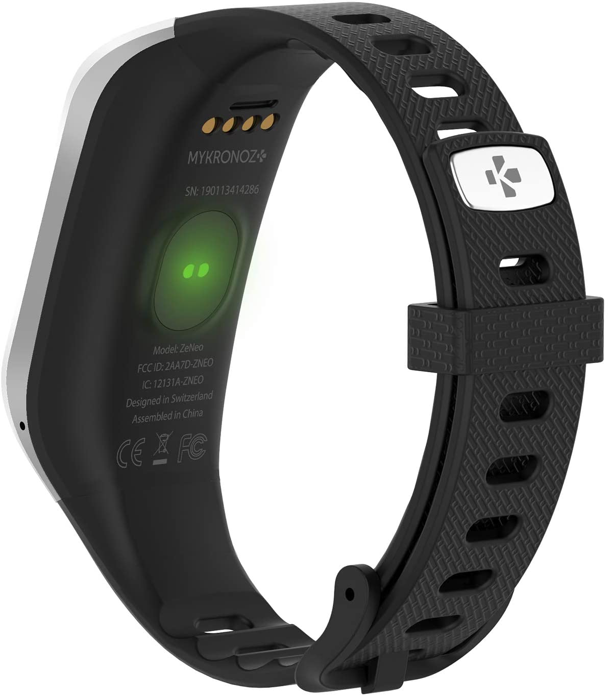 MyKronoz Smartwatch Zeneo Silver/ black, 220 mAh, Touchscreen, Bluetooth, Heart rate monitor, Waterproof, IP67 m