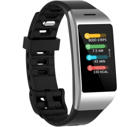 MyKronoz Smartwatch Zeneo Silver/ black, 220 mAh, Touchscreen, Bluetooth, Heart rate monitor, Waterproof, IP67 m