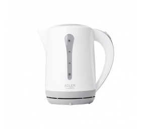 Kettle | Adler | AD 1244 | Standard kettle | 2000 W | 2.5 L | Plastic | 360° rotational base | White