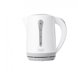 Kettle Adler | AD 1244 | Standard kettle | 2000 W | 2.5 L | Plastic | 360° rotational base | White