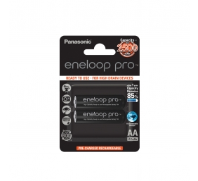 Panasonic rechargeable batteries  ENELOOP Pro BK-3HCDE/2BE, 2500 mAh, 500 (2xAA)