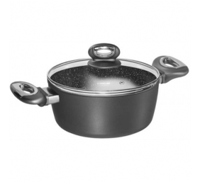 Stoneline Gourmundo cooking pot 17019 5 L, 24 cm, Aluminium, Grey, Lid included