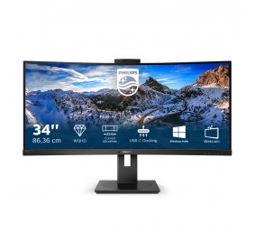 Philips | Curved UltraWide | 346P1CRH | 34  " | VA | WQHD | 21:9 | Warranty 24 month(s) | 4 ms | 500 cd/m² | Black | HDMI ports quantity 1 | 100 Hz