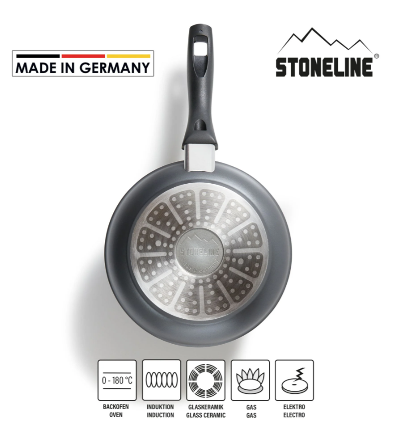 Stoneline | Made in Germany pan | 19045 | Frying | Diameter 20 cm | Suitable for induction hob | Fixed handle | Anthracite