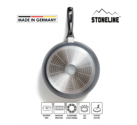 Stoneline | 19047 | Made in Germany pan | Frying | Diameter 28 cm | Suitable for induction hob | Fixed handle | Anthracite