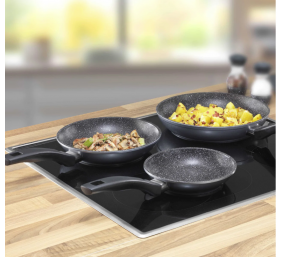 Stoneline | 6882 | Pan set of 3 | Frying | Diameter 16/20/24 cm | Suitable for induction hob | Fixed handle | Grey