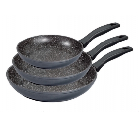 Stoneline | Pan set of 3 | 6882 | Frying | Diameter 16/20/24 cm | Suitable for induction hob | Fixed handle | Grey