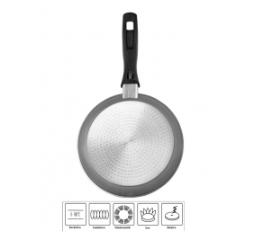 Stoneline | Pan set of 3 | 6882 | Frying | Diameter 16/20/24 cm | Suitable for induction hob | Fixed handle | Grey