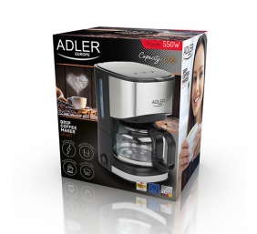 Adler | Coffee maker | AD 4407 | Drip | 550 W | Black