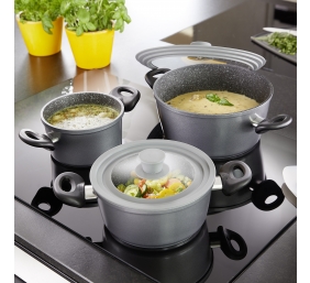 Stoneline | Lid set of 2 | 13705 | Lid | Diameter 16/18/20 and 24/26/28 cm | Transparent