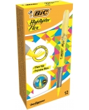 Bic Teksto žymeklis Flex 1-4 mm, geltonas, pakuotėje 12 vnt. 448919