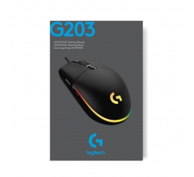 Žaidimų pelė Logitech G203 Lightsync, Juoda