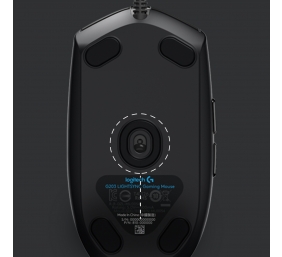 Žaidimų pelė Logitech G203 Lightsync, Juoda