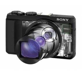 Sony Cyber-shot DSC-HX60 Compact camera, 20.4 MP, Optical zoom 30 x, Digital zoom 60 x, Image stabilizer, ISO 12800, Display diagonal 7.62 cm, Wi-Fi, Video recording, Black