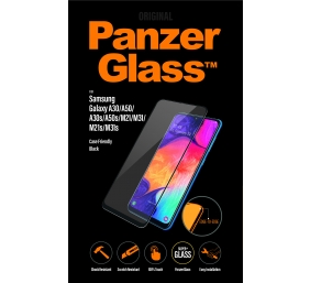 PanzerGlass | Case Friendly | Samsung | Galaxy A30/A50/A30s/A50s/M21/M31 | Glass | Black | 100% touch; Rounded edges; Crystal clear