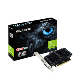 Gigabyte Low Profile NVIDIA 2 GB GeForce GT 710 GDDR5 PCI Express 2.0 Processor frequency 954 MHz HDMI ports quantity 1 Memory clock speed 5010 MHz