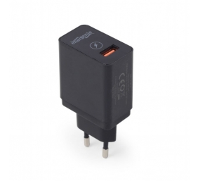 Gembird USB QC3.0 quick charger EG-UQC3-01 Black