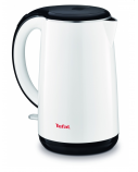 TEFAL KO260130 Standard kettle, Stainless steel, White, 2400 W, 360° rotational base, 1.7 L