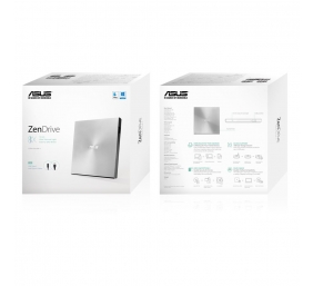 Asus | ZenDrive U9M | Interface USB 2.0 | DVD±RW | CD read speed 24 x | CD write speed 24 x | Silver