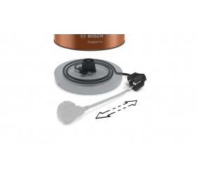 Bosch | Kettle | TWK4P439 | Electric | 2400 W | 1.7 L | Stainless steel | 360° rotational base | Copper
